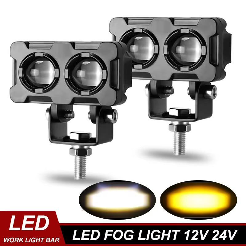 Brighten Your Ride: Dual Color LED Fog Lights for Motorcycles & ATVs! 🌟🚴♂️ #MotorcycleLife #ATVAdventures #FogLights