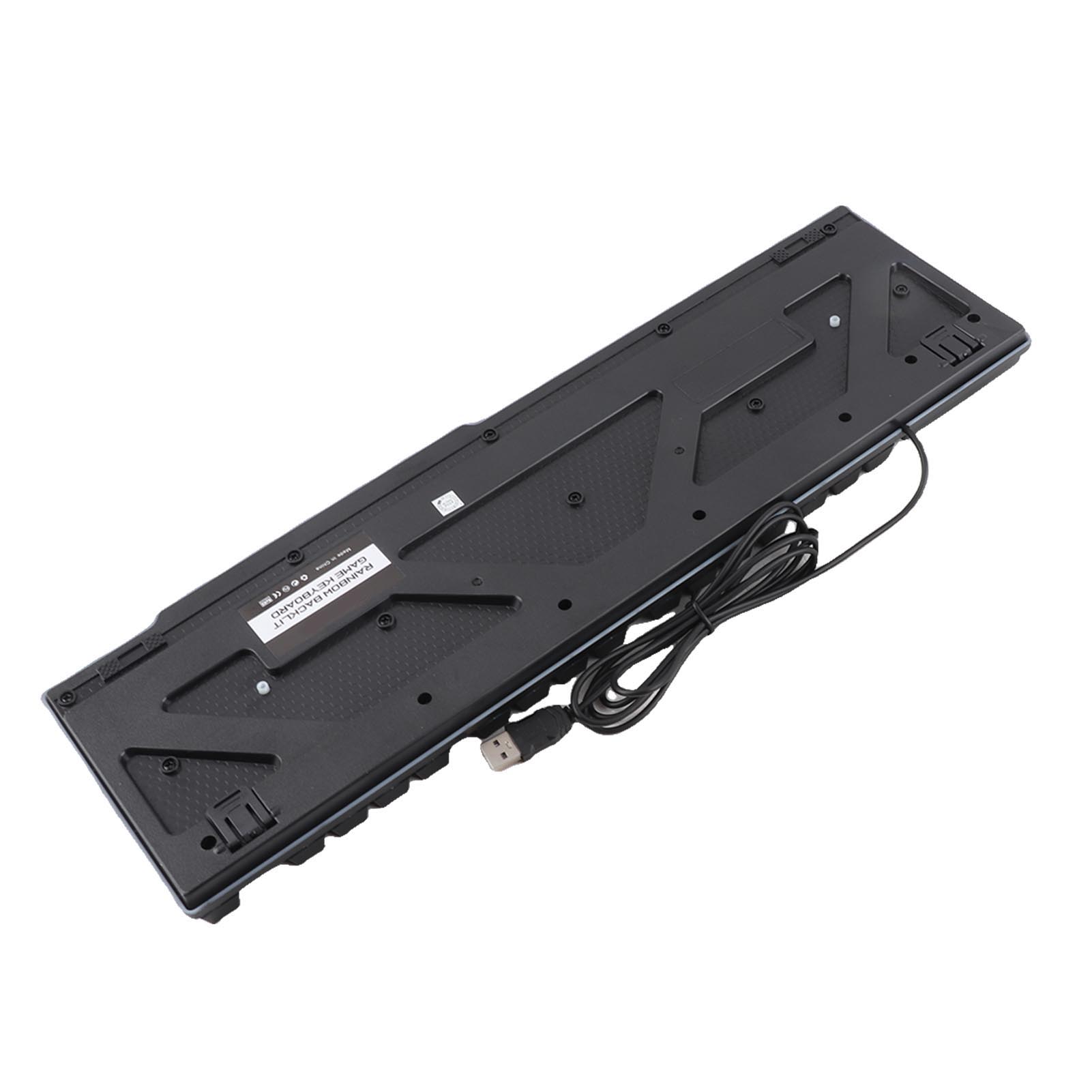 T-WOLF TF800 Four-piece Gaming Combo 104 Keys Keyboard 4-color Breathing Light Mouse 3.5mm Gaming He