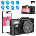 1Pc 5K 75MP Digital Camera For Photography Anti Shake WiFi Vlogging Video Camera With 9 Shooting Mod