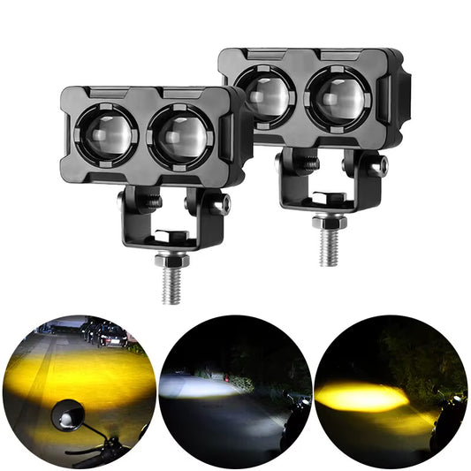 Brighten Your Ride: Dual Color LED Fog Lights for Motorcycles & ATVs! 🌟🚴‍♂️ #MotorcycleLife #ATVAdventures #FogLights